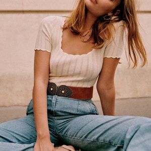 Sézane Anil Jumper Knit Top